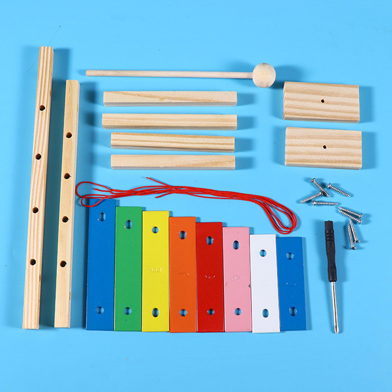 Kids Toys Xylophone - Xilofone de madeira, instrumento musical para