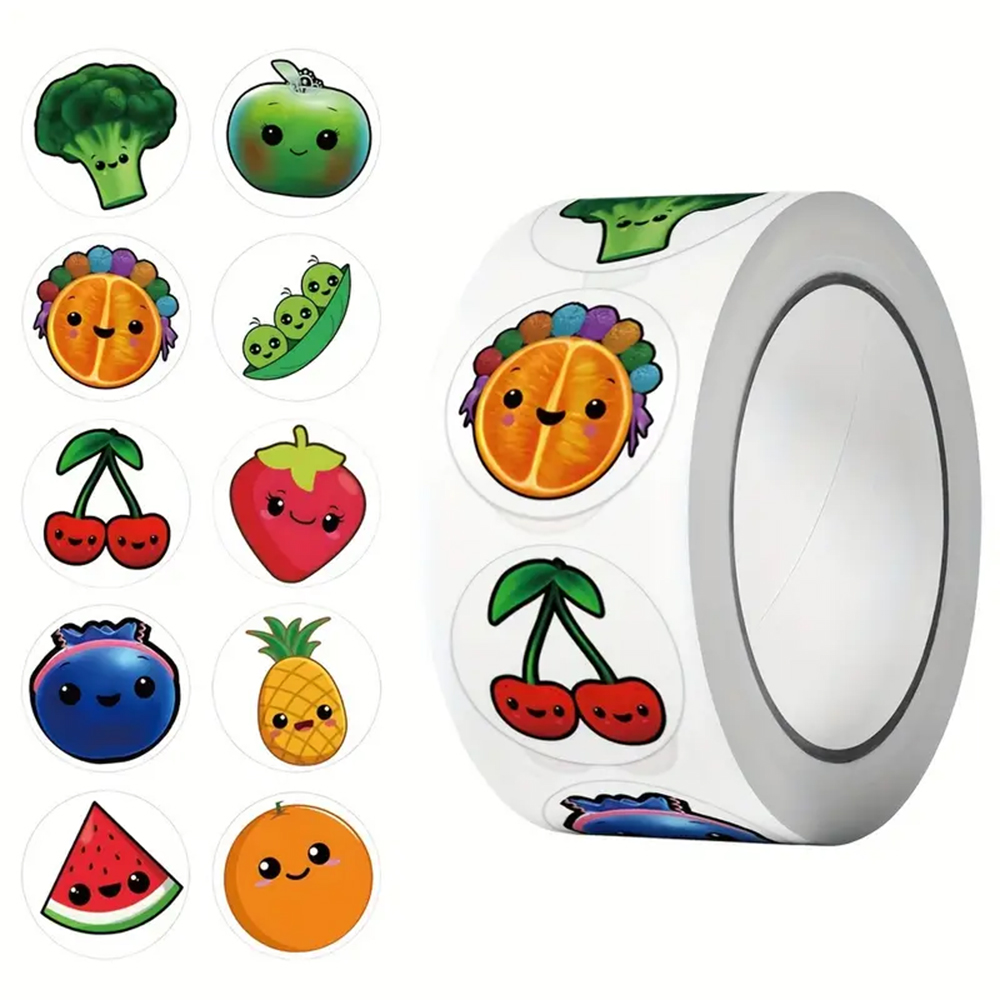 Banner Kids Toys - 500 pçs/rolo crianças papelaria adesivos festa