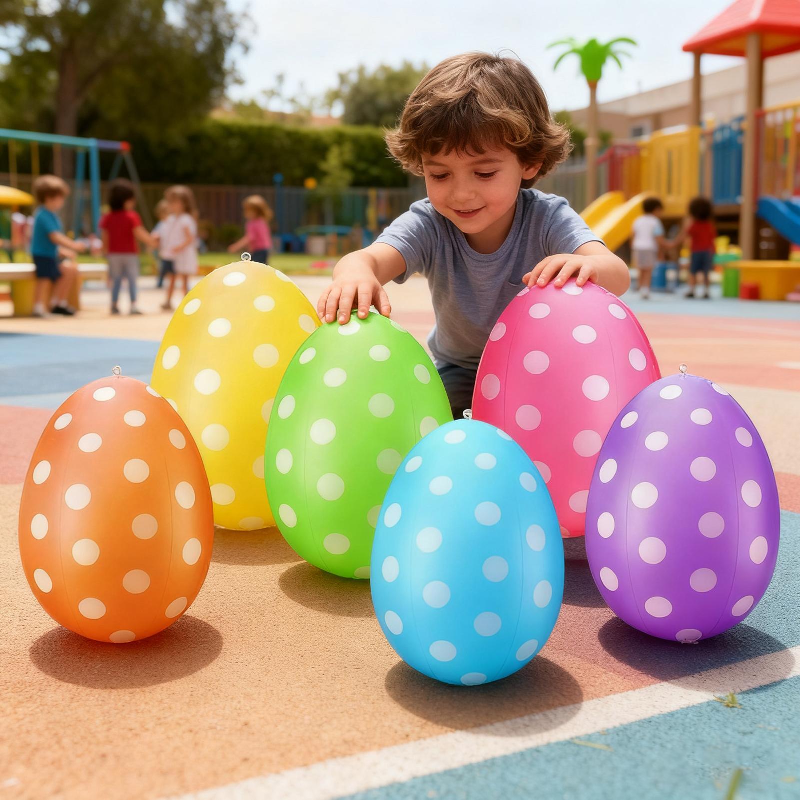 Kids Yard Toys - Ovos de páscoa infláveis 6 pçs/set