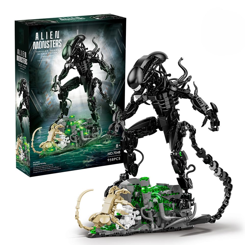 Xenomorph Kids Toys - 958 pçs monstros alienígenas blocos de