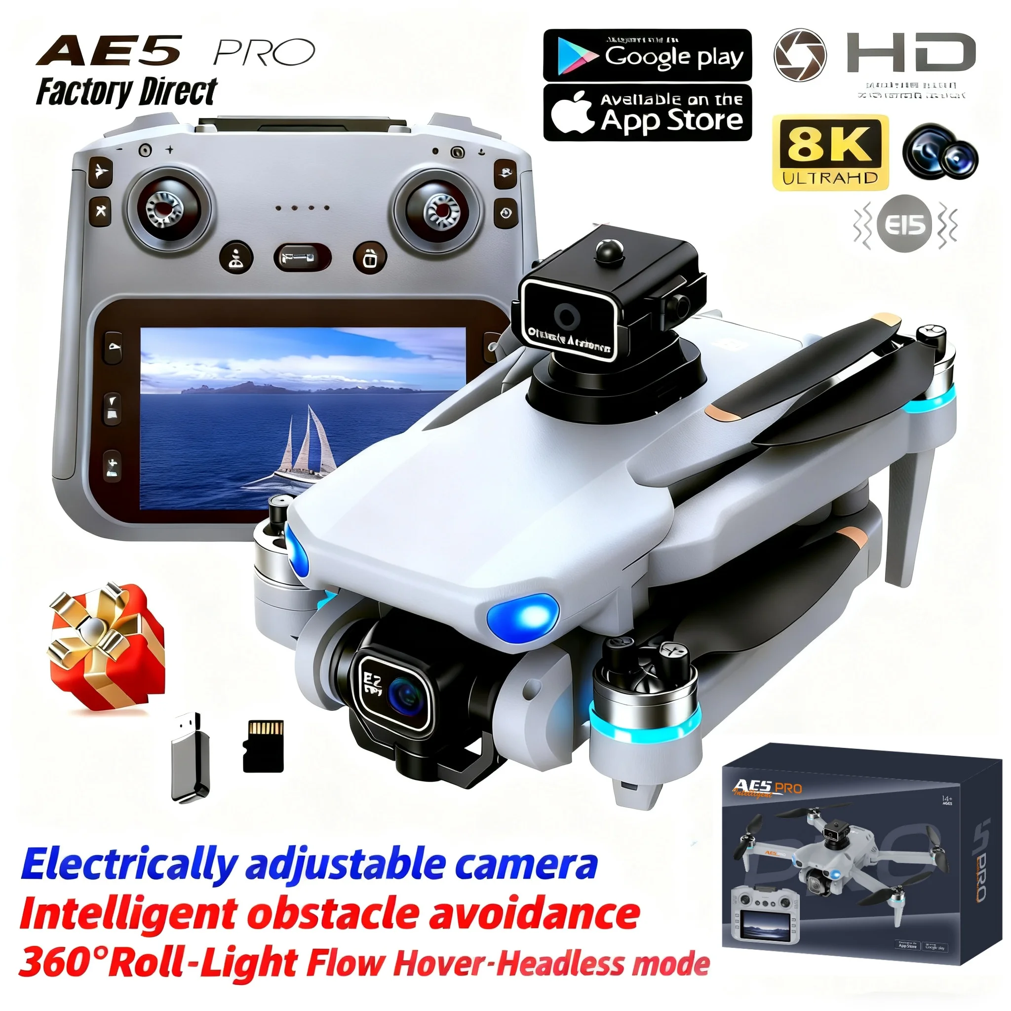 Kids Toys Videos - Drone AE5 Pro 8K HD com