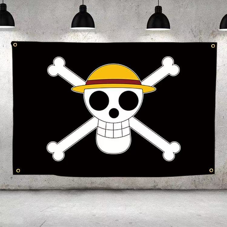 Banner Kids Toys - Bandeira do Emblema Pirata Luffy Zoro