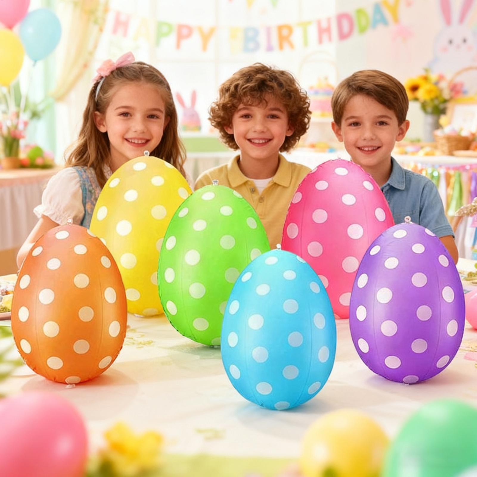 Ovos de páscoa infláveis 6 pçs - Kids Yard Toys avaliação e preço