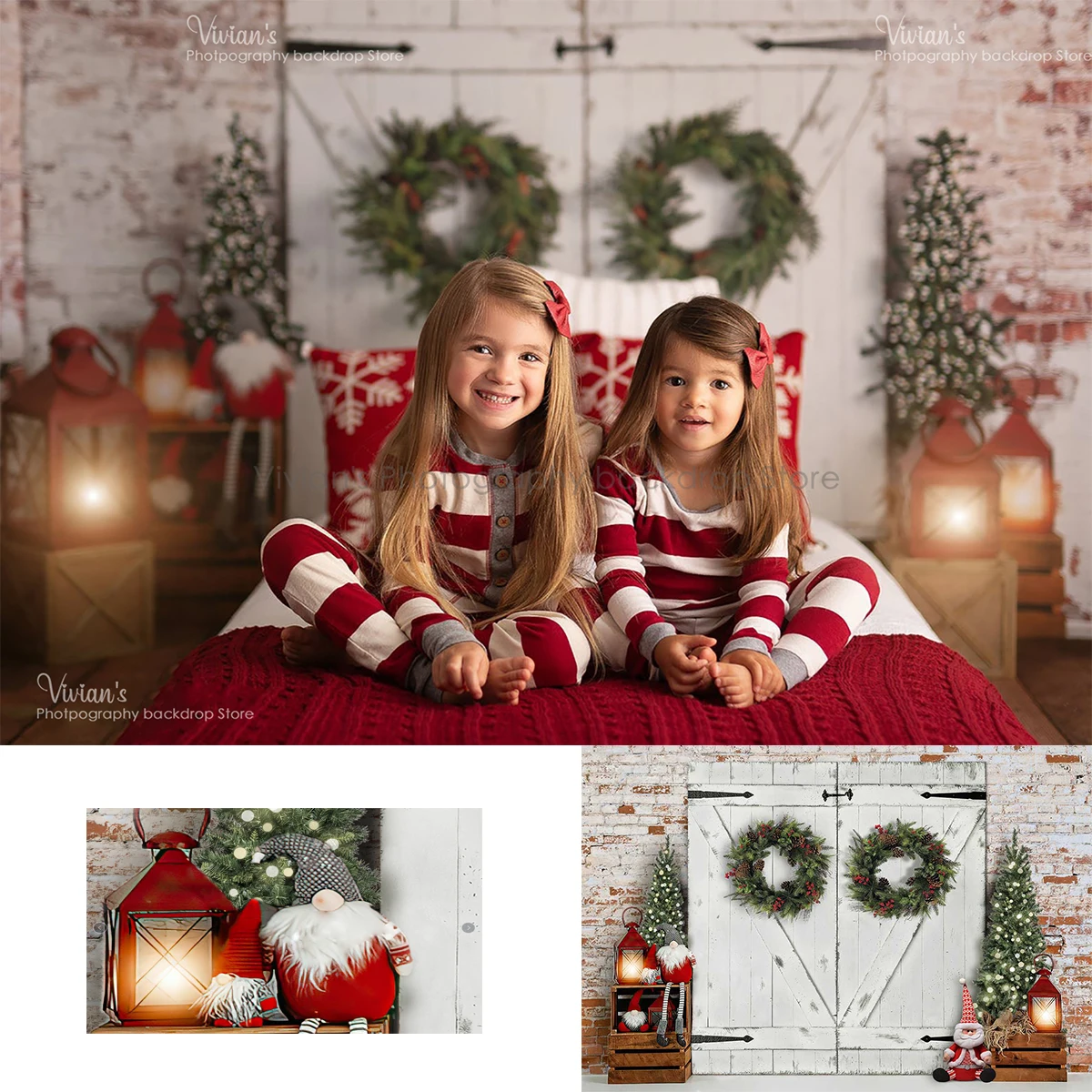 Natal branco porta de madeira  - Banner Kids Toys avaliação e preço