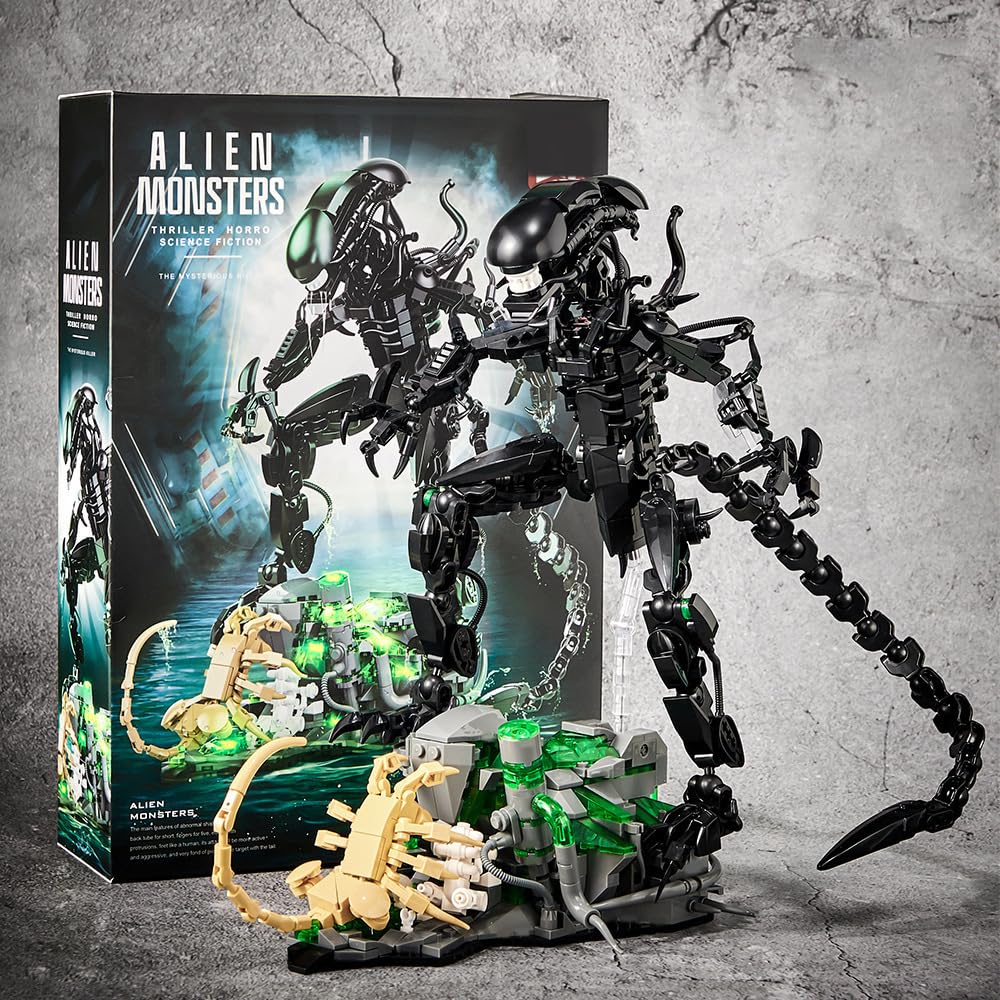 958 pçs monstros alienígenas b - Xenomorph Kids Toys avaliação e preço