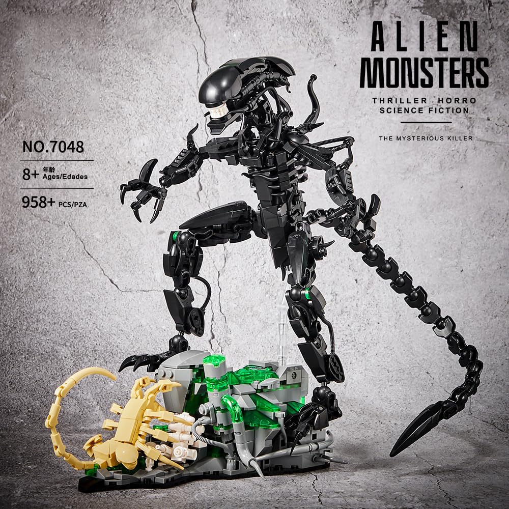 958 pçs monstros alienígenas b - Xenomorph Kids Toys avaliação e preço