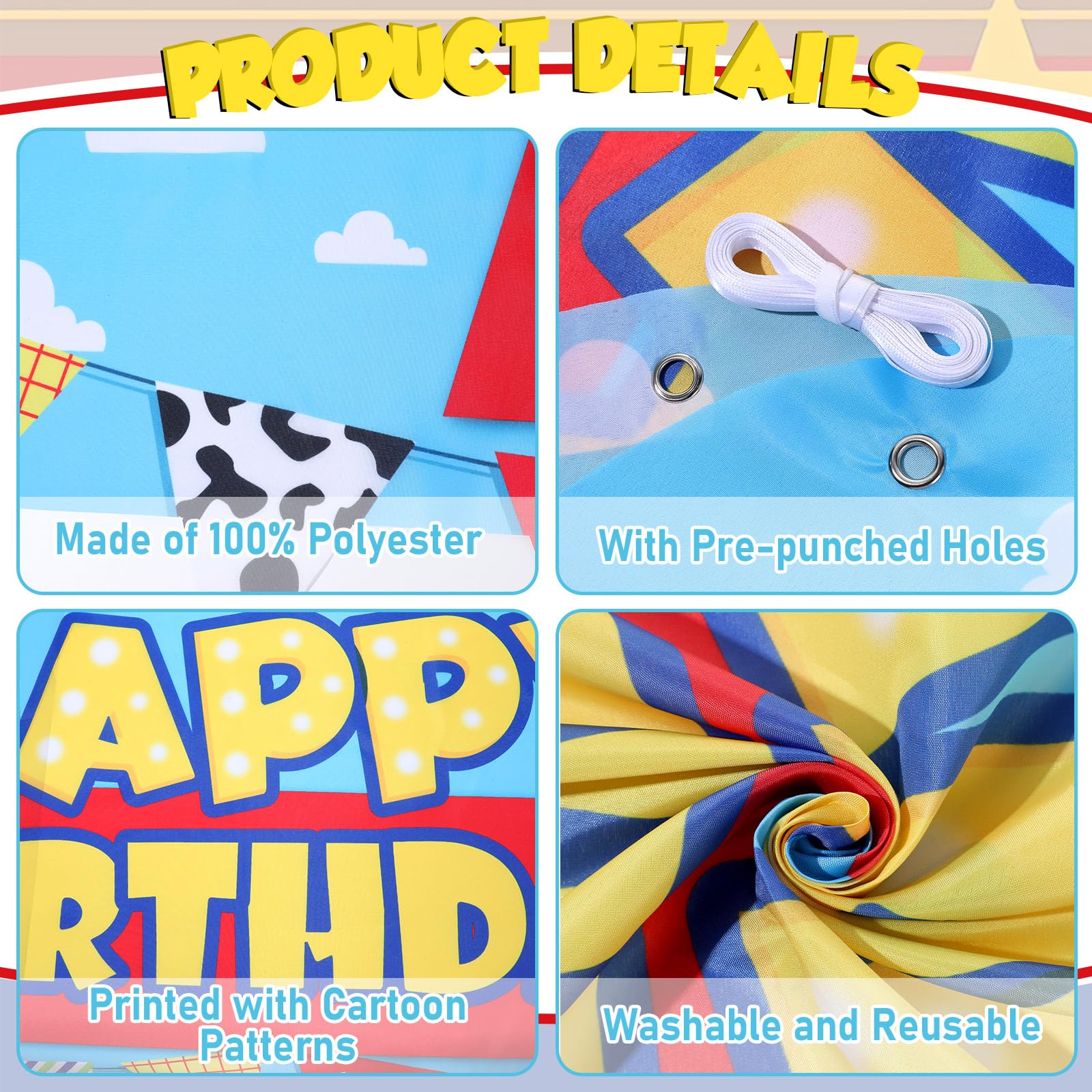 3 Peças de Decoração Suspensa  - Banner Kids Toys avaliação e preço